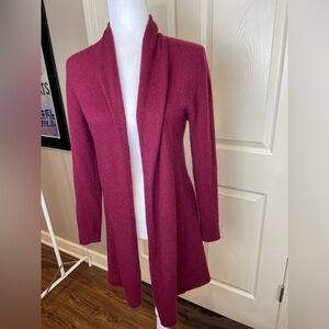 Two stitch fix long line cardigans small wine burgundy colors one cashmere